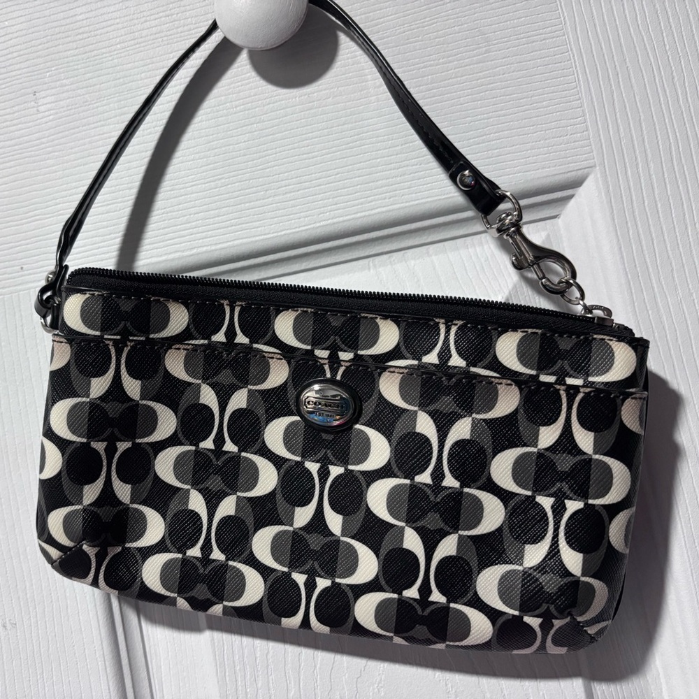 Coach Monochrome Signature Wristlet
